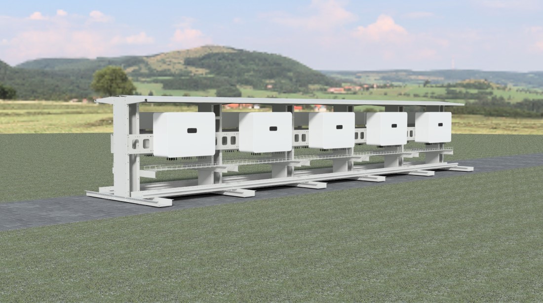 MORRENsystems omvormerrek PV inverter shelter